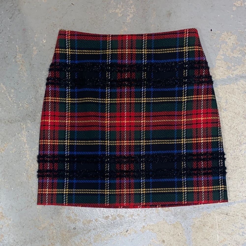 J. Crew Vibrant Plaid Mini Skirt